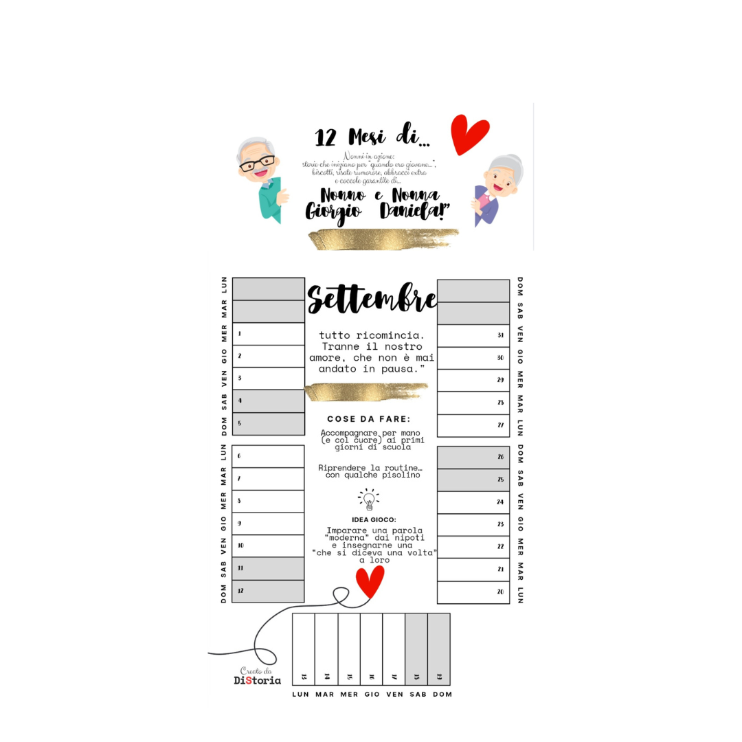 CALENDARIO DEI NONNI 2026