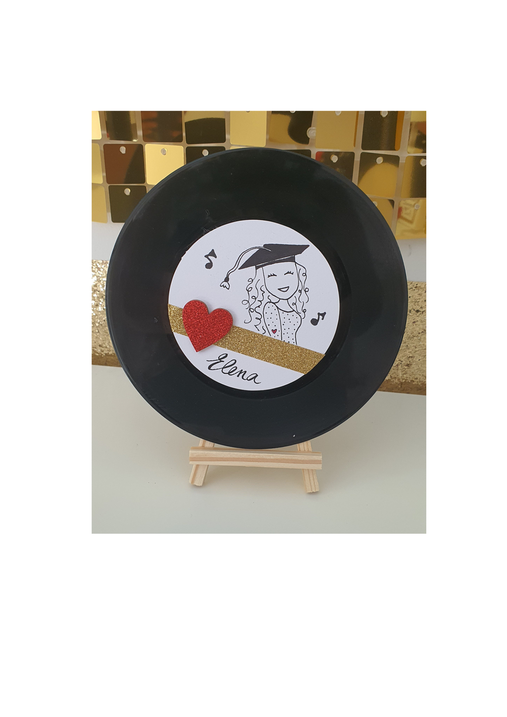 🎶 DISCO VINILE 45 GIRI CON CANZONE PERSONALIZZATA