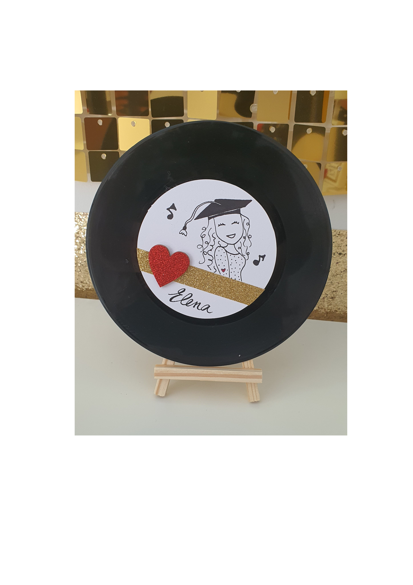 🎶 DISCO VINILE  LAUREA 45 GIRI CON CANZONE PERSONALIZZATA
