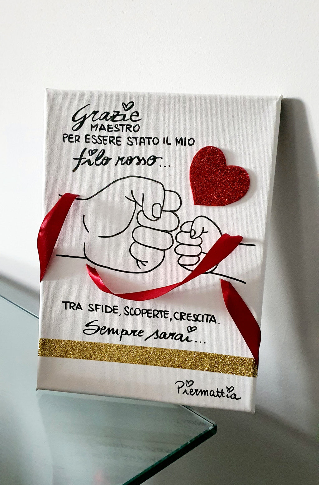 QUADRO FILO ROSSO MAESTRA/O