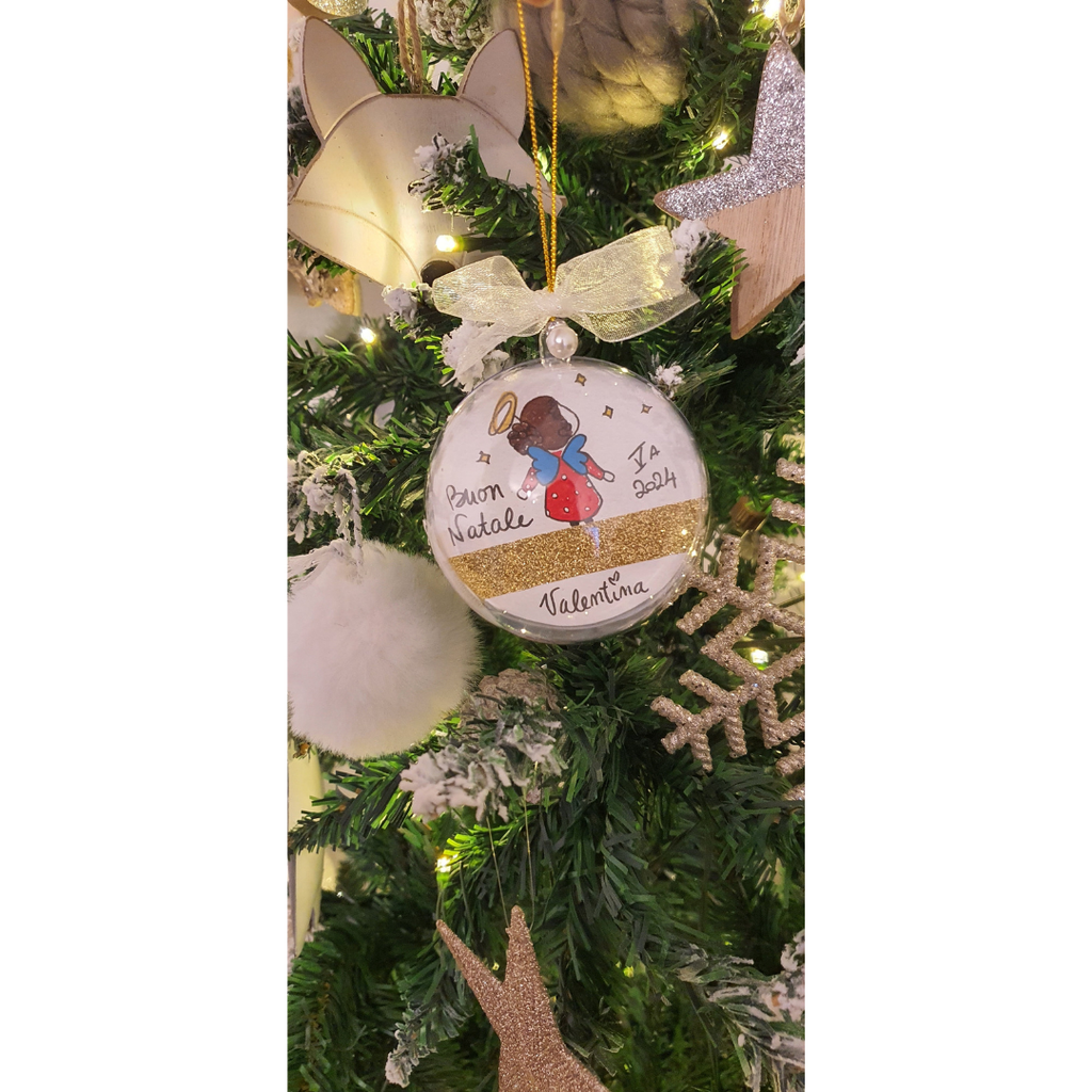 🎄 PALLINA DI NATALE CON DISEGNO PERSONALIZZATO