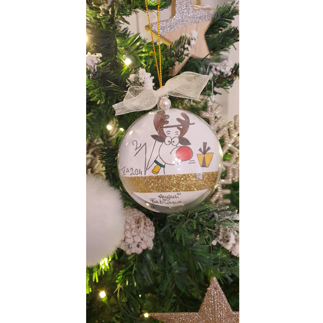 🎄 PALLINA DI NATALE CON DISEGNO PERSONALIZZATO
