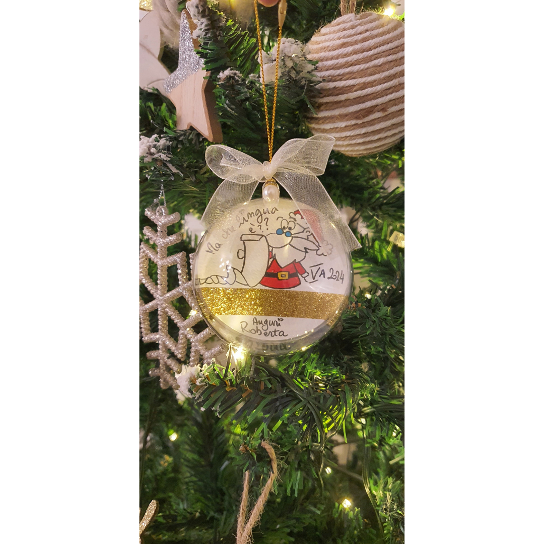 🎄 PALLINA DI NATALE CON DISEGNO PERSONALIZZATO
