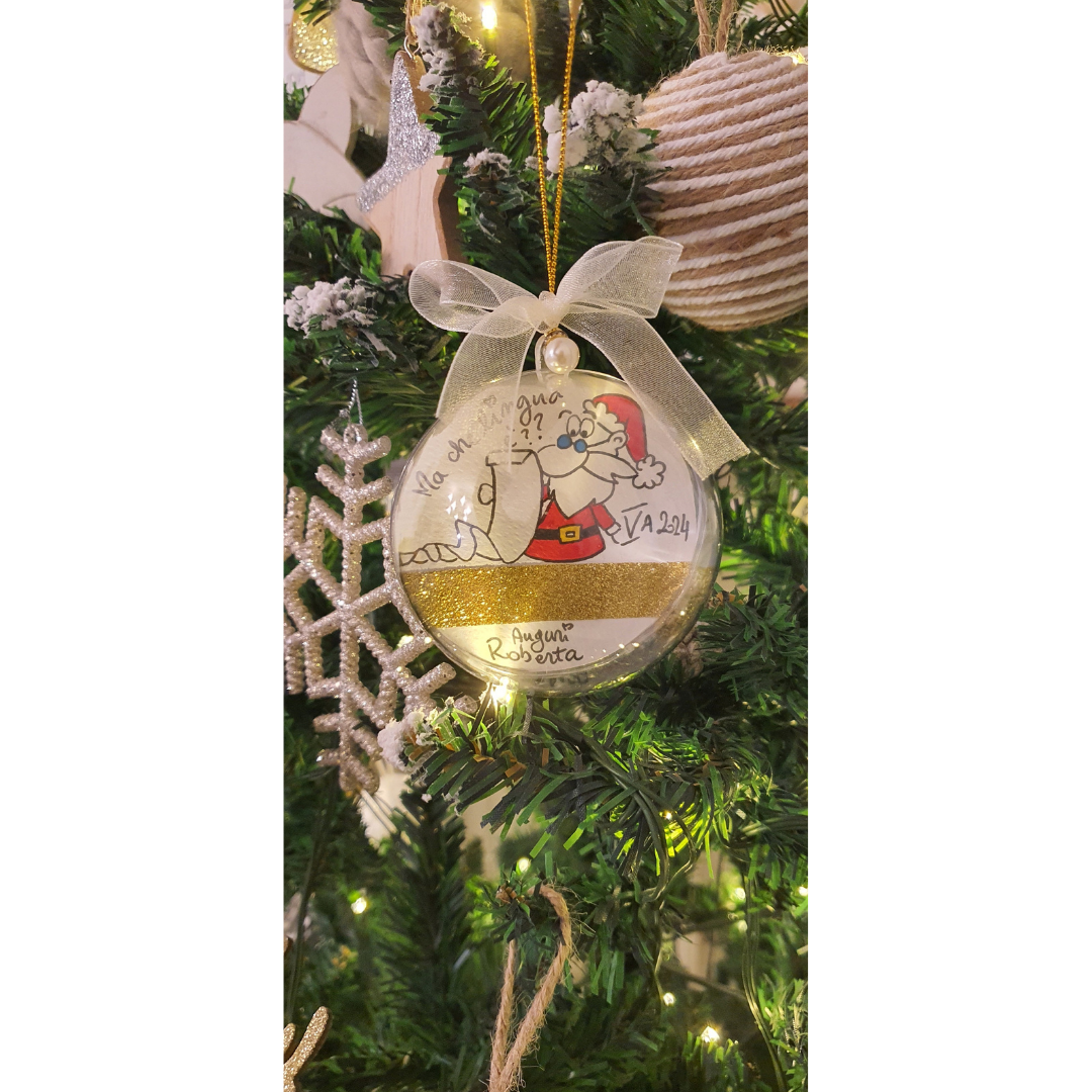 🎄 PALLINA DI NATALE CON DISEGNO PERSONALIZZATO