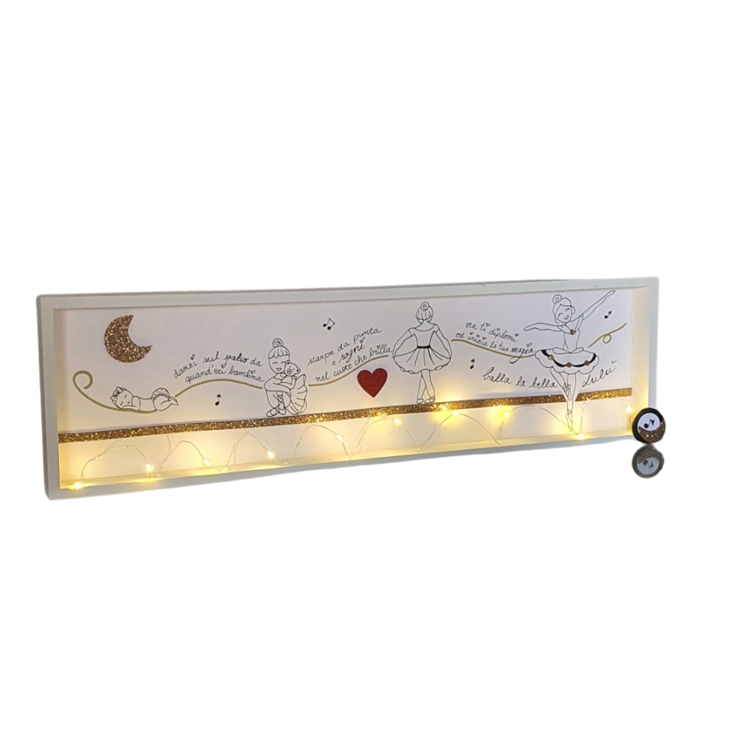 LA VITA IN UN QUADRO - QUADRO CON CORNICE IN LEGNO BIANCO