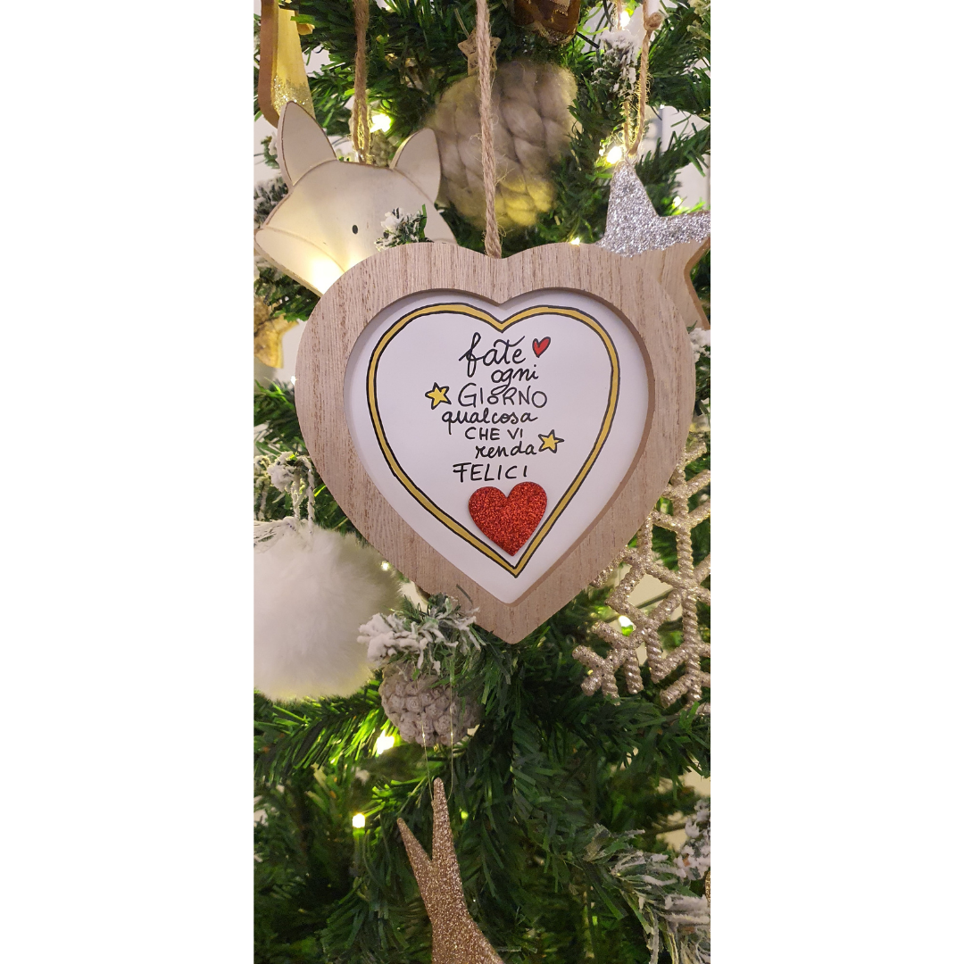 CUORE IN LEGNO CON FRASE