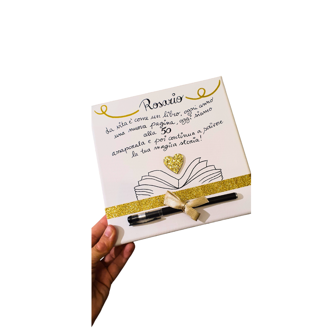QUADRETTO PERSONALIZZATO CON PENNA