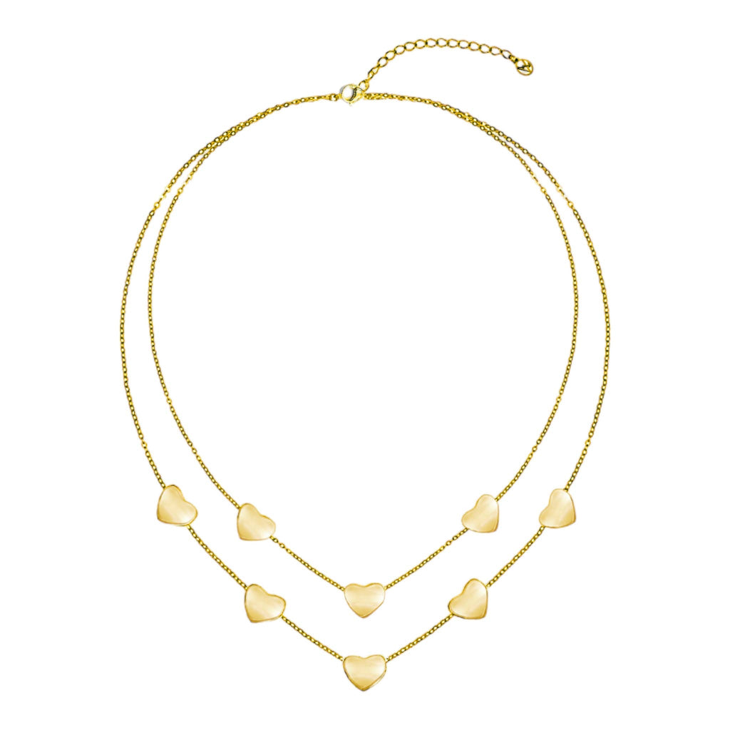 Collana Doppio Filo Con Cuore