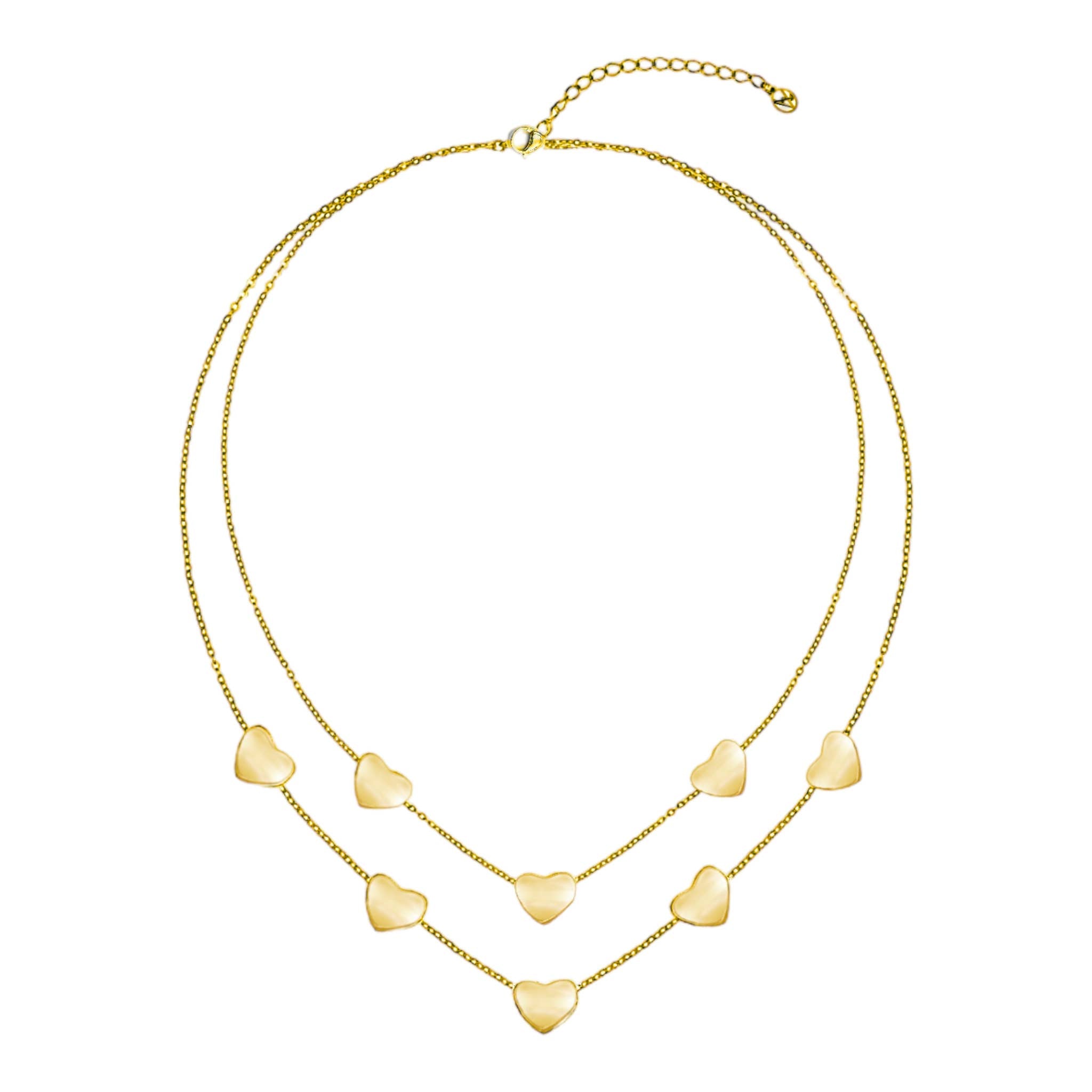 Collana Doppio Filo Con Cuore