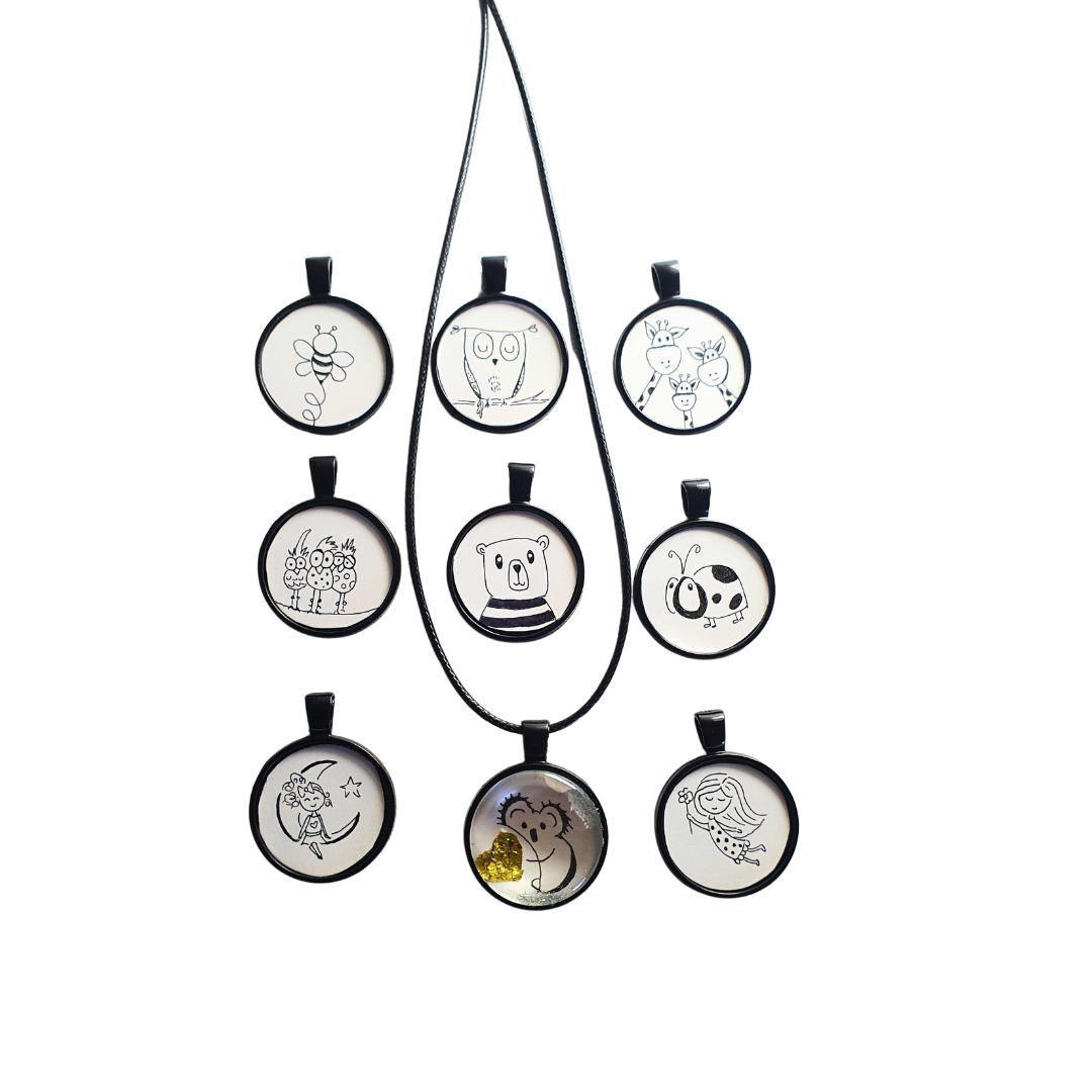 💎 COLLANA PERSONALIZZATA IN VETRO CON ILLUSTRAZIONE