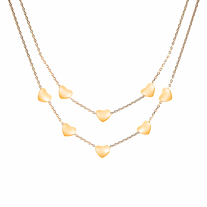 Collana Doppio Filo Con Cuore
