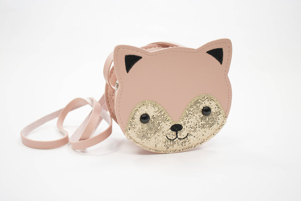 Borsa a tracolla per bambini a forma di gatto rosa Gaspard