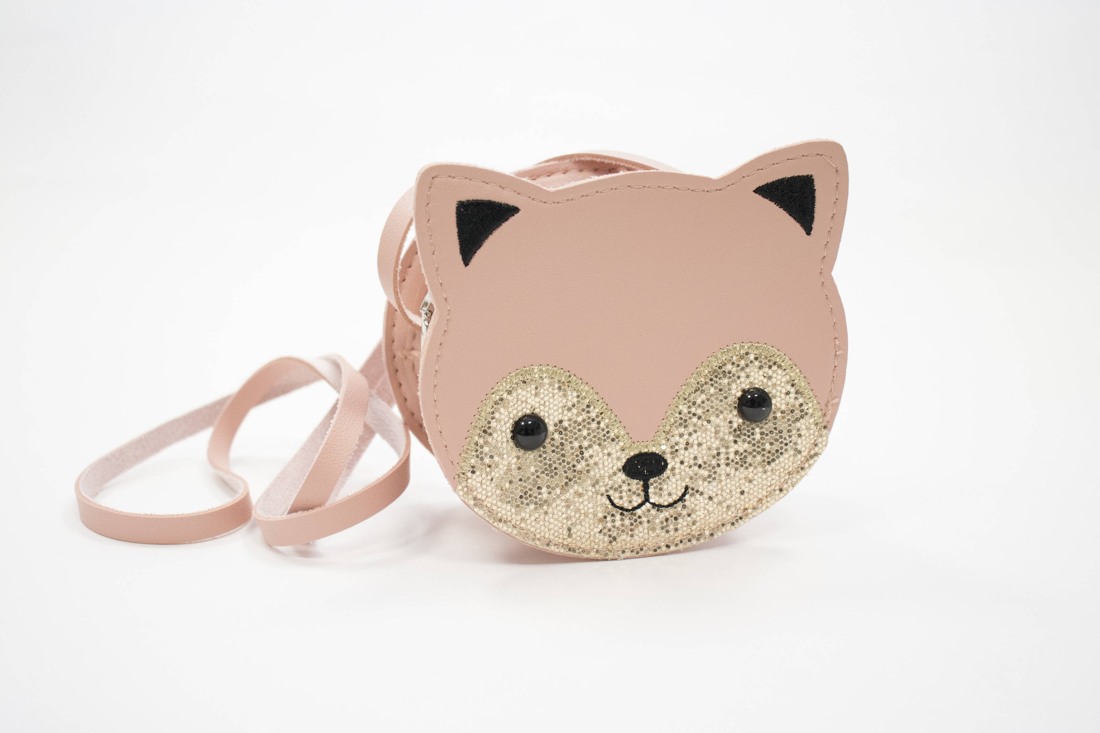 Borsa a tracolla per bambini a forma di gatto rosa Gaspard