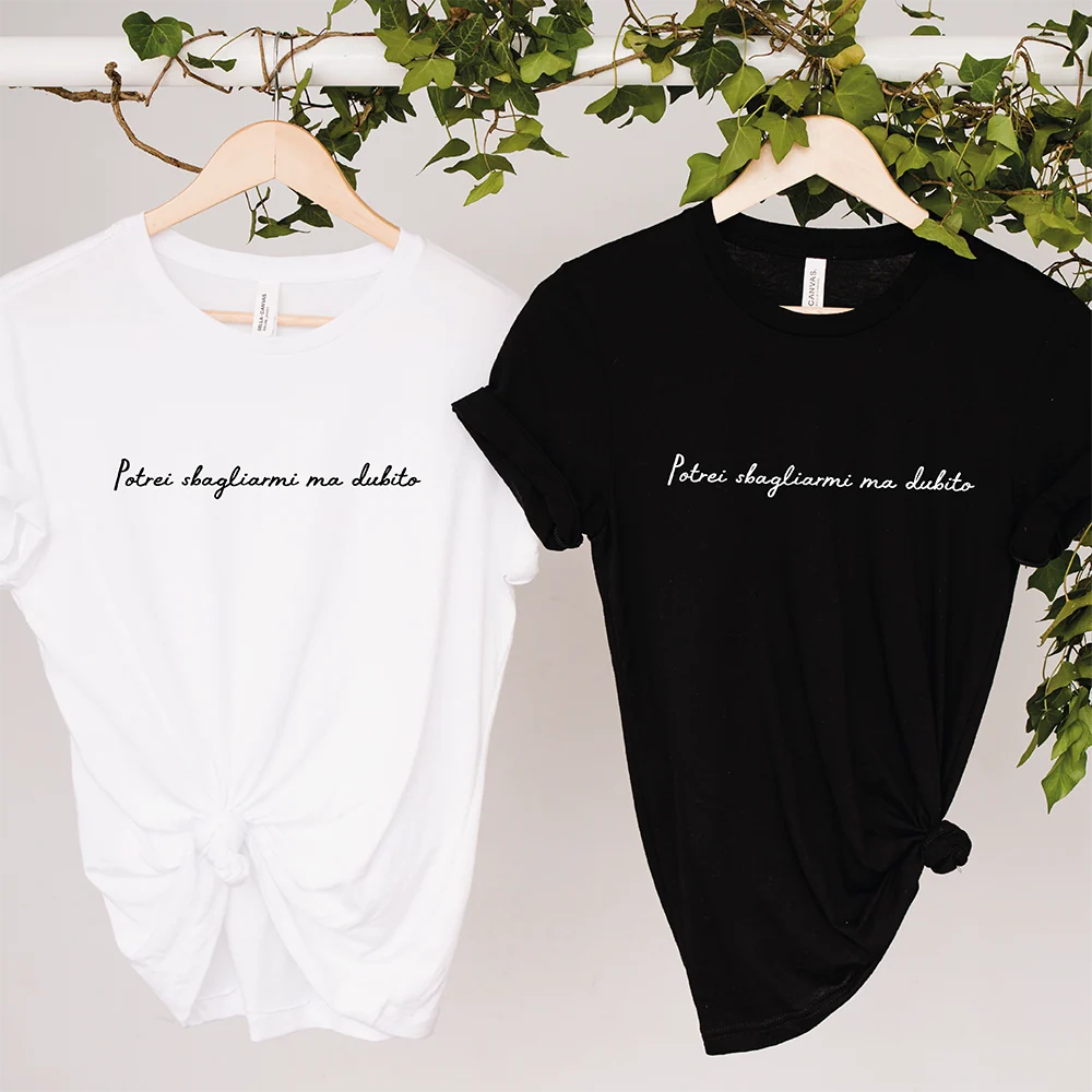 T-shirt Potrei Sbagliarmi Ma Dubito – Maglietta ironica uomo