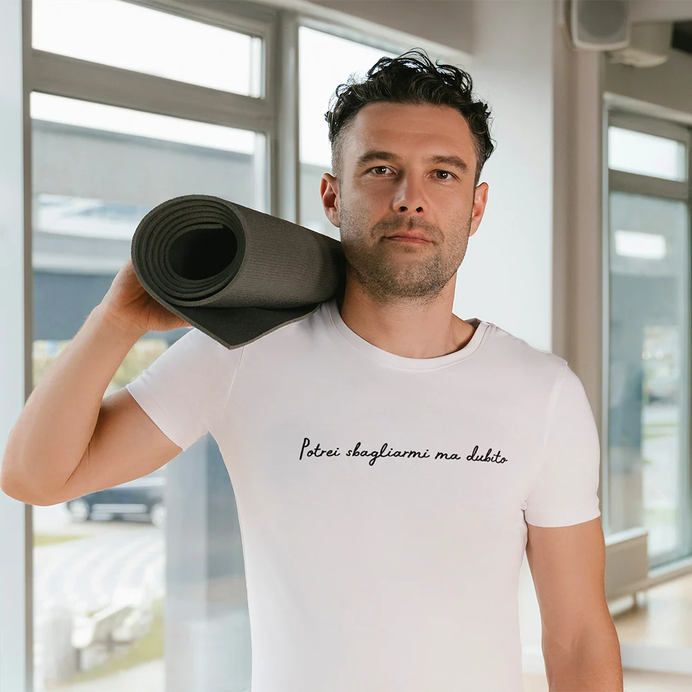 T-shirt Potrei Sbagliarmi Ma Dubito – Maglietta ironica uomo