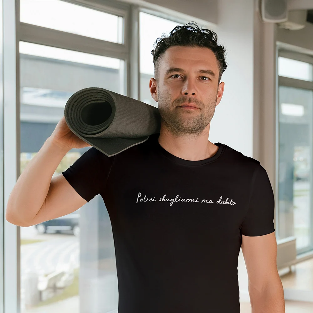 T-shirt Potrei Sbagliarmi Ma Dubito – Maglietta ironica uomo