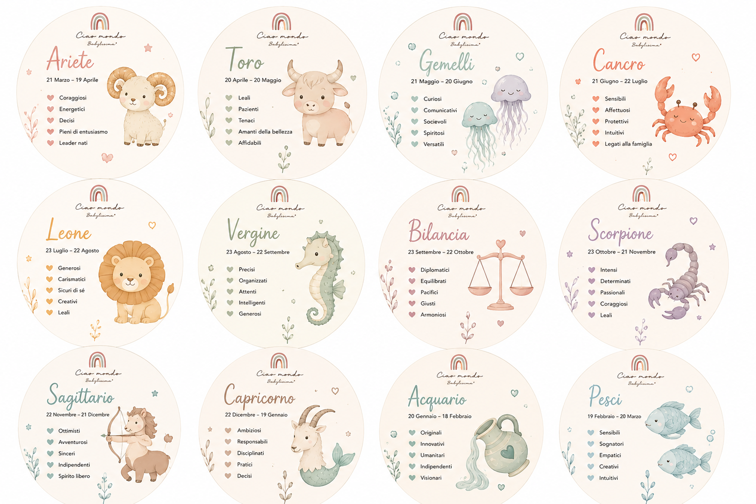 Card Segno Zodiacale