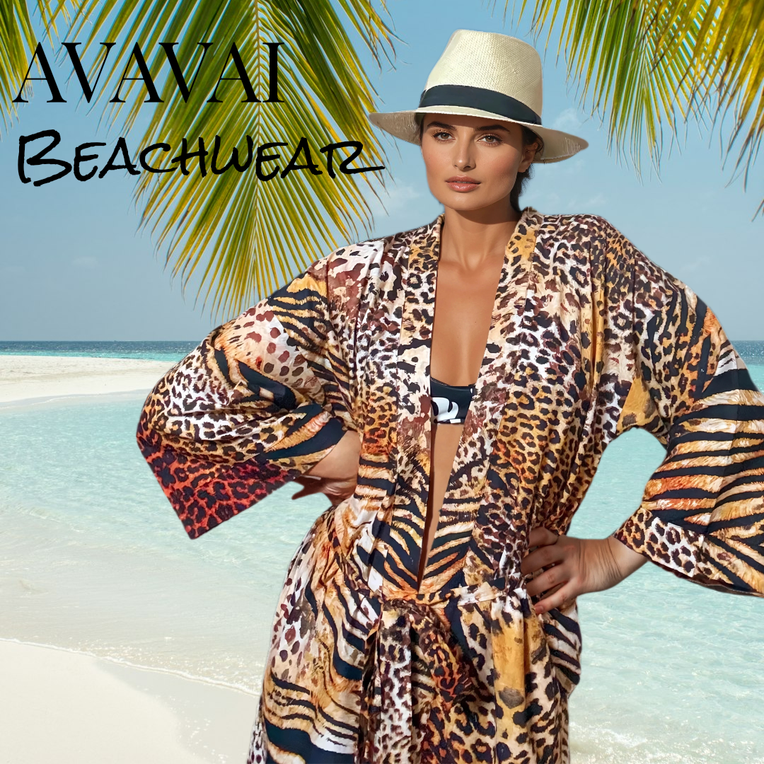 Beach Kimono 🪭 Animal Print