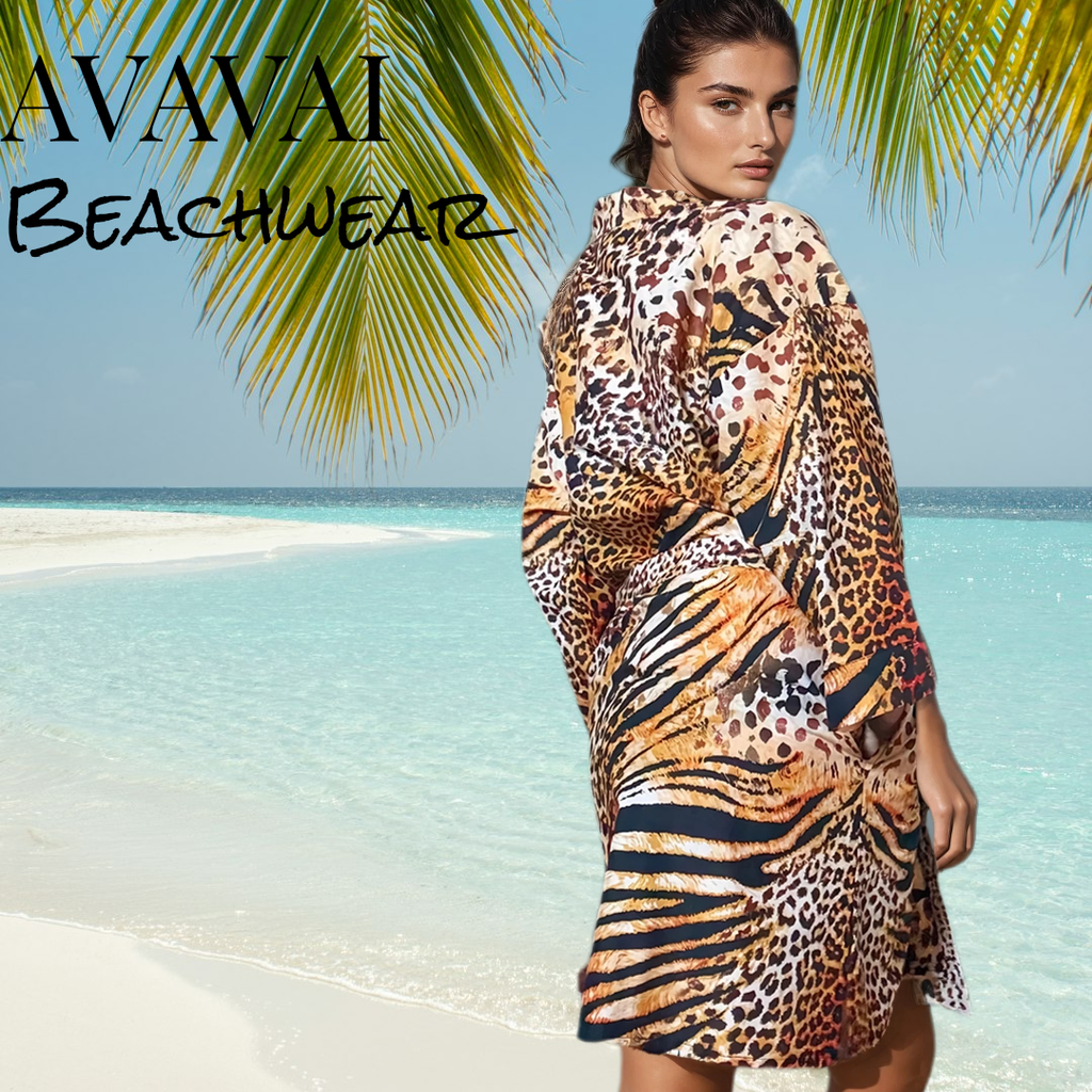 Beach Kimono 🪭 Animal Print