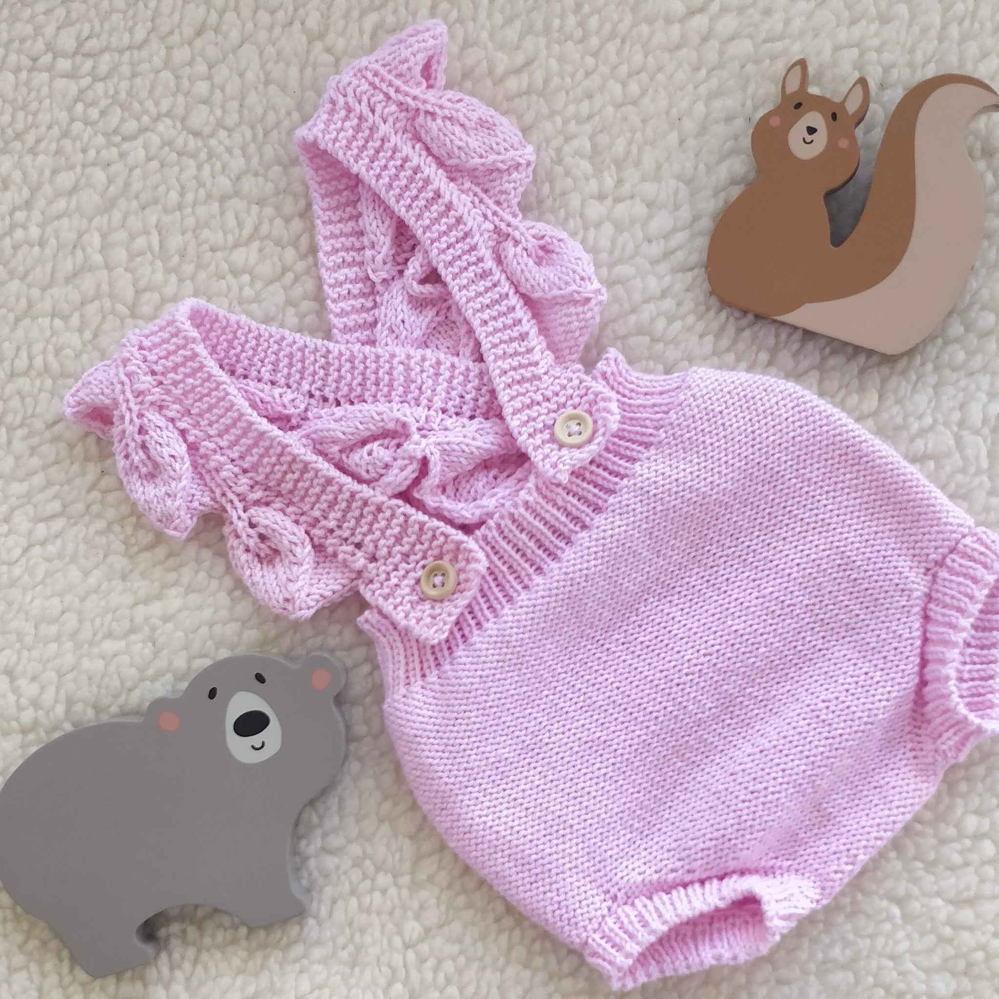 Culotte con bretelle a foglioline in cotone