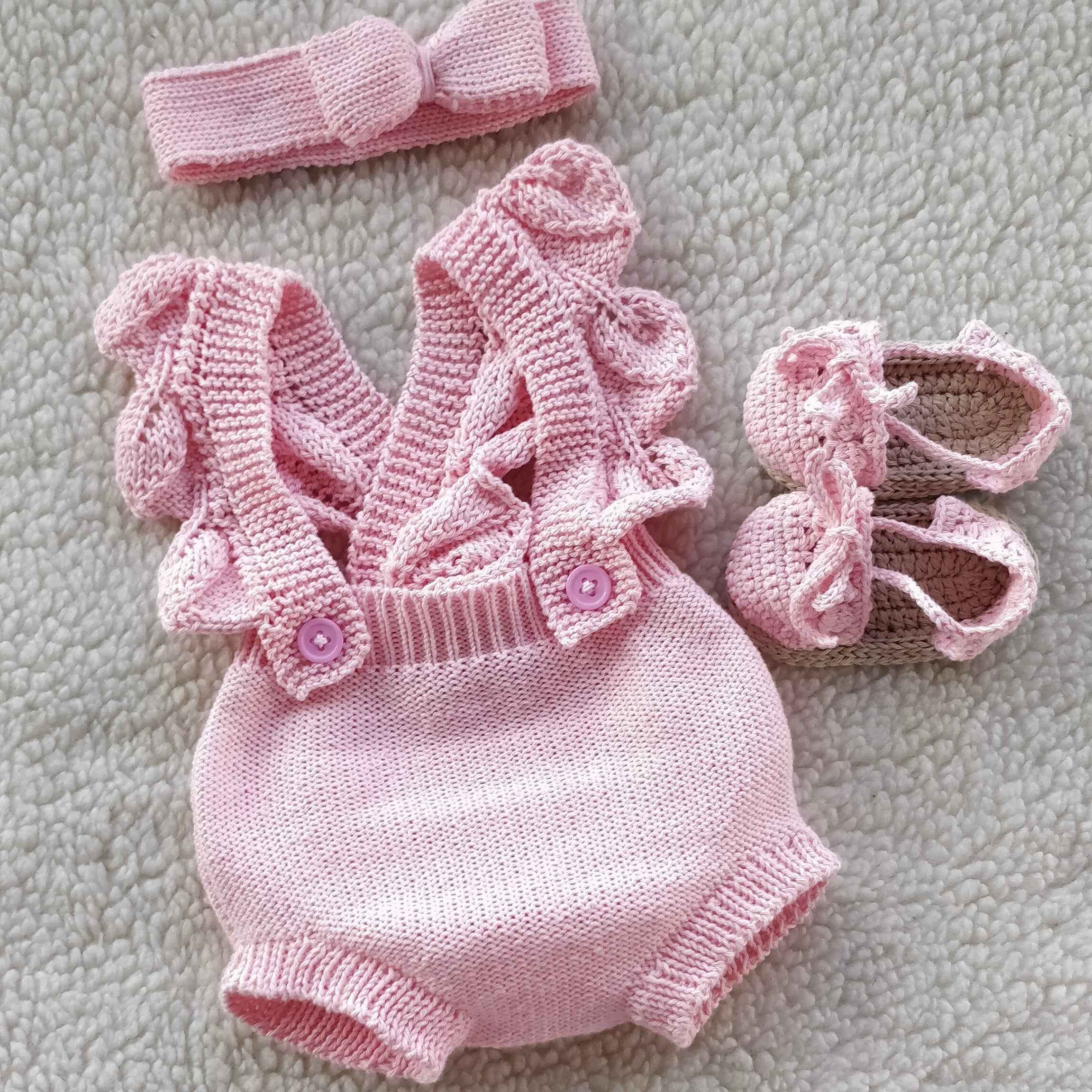 Culotte con bretelle a foglioline in cotone