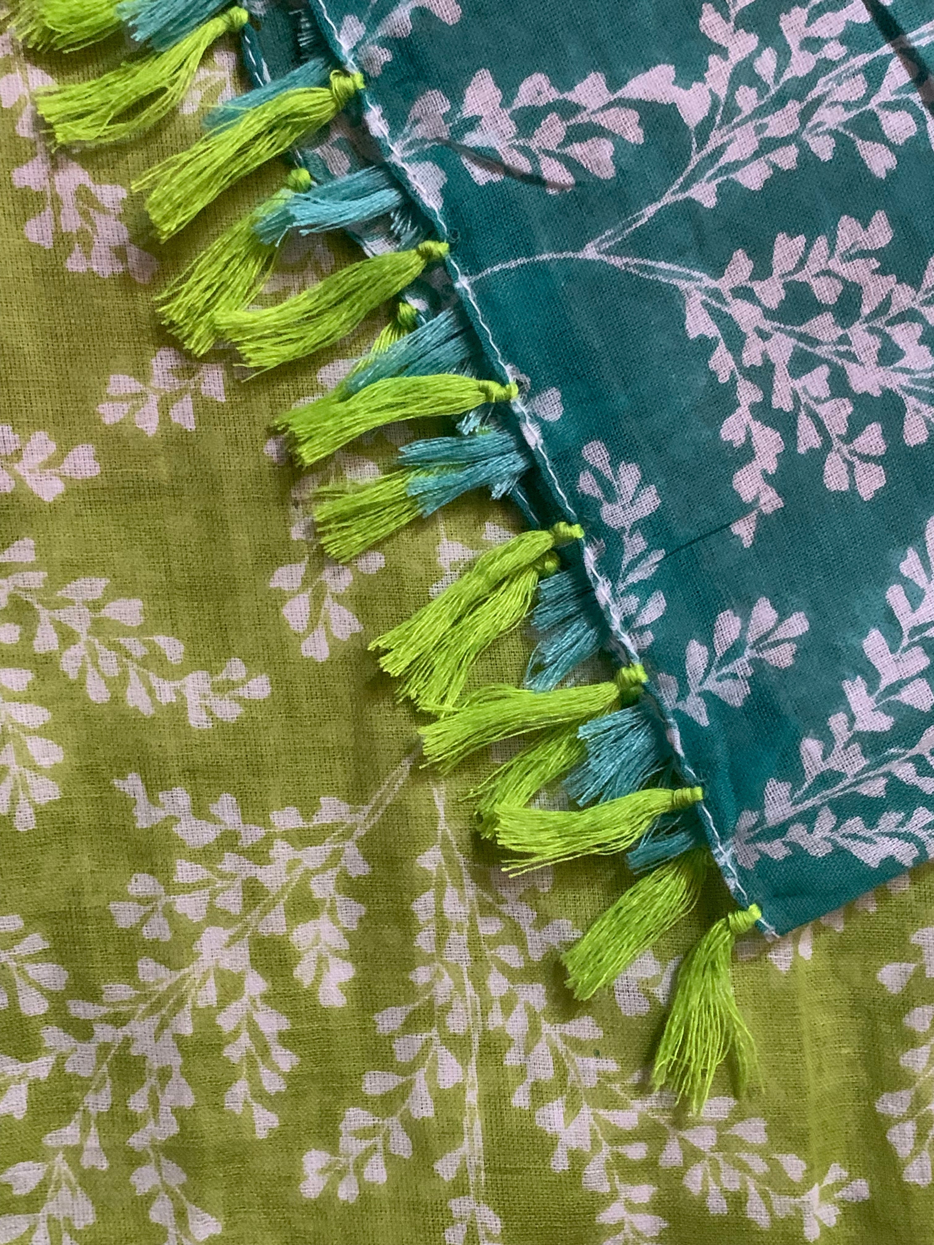 Sciarpa Green Patch — Sarong 100% Cotone