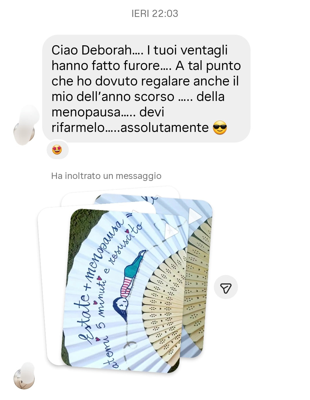 VENTAGLIO CON FRASE PERSONALIZZATA