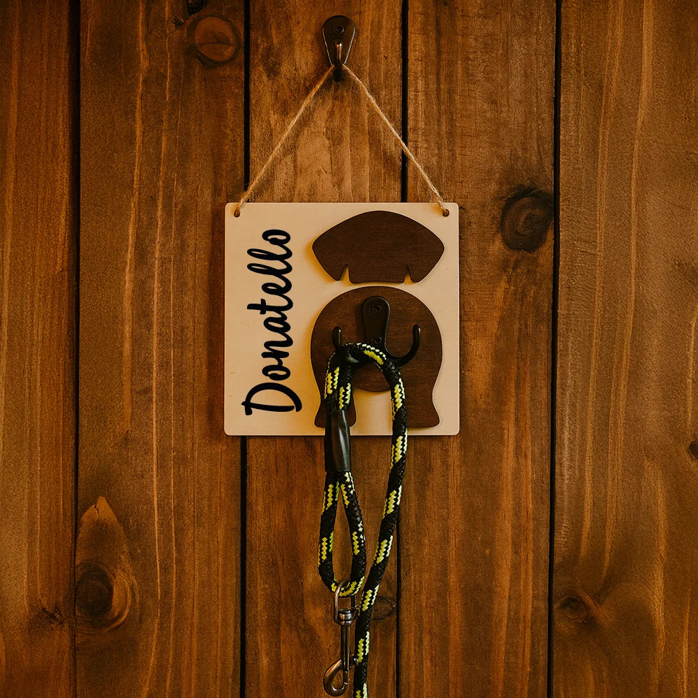 Targa portaguinzaglio personalizzata per cane o gatto - C