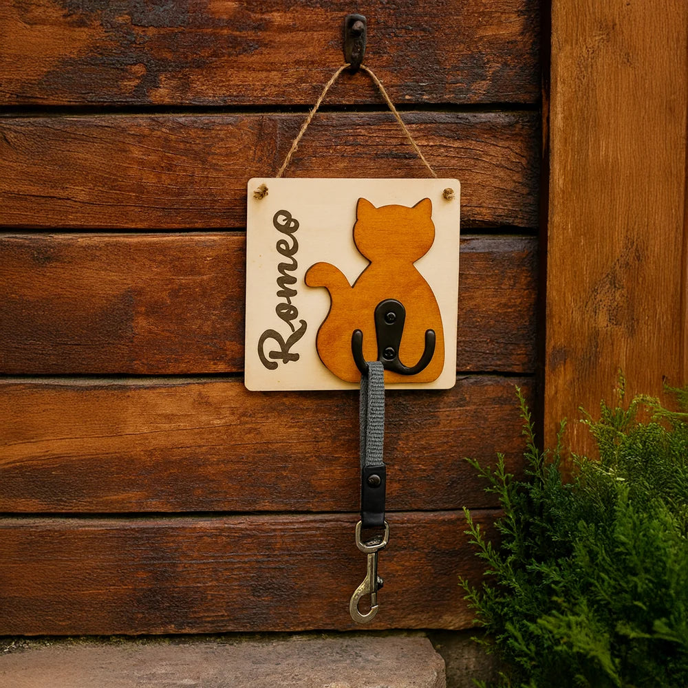 Targa portaguinzaglio personalizzata per cane o gatto - C