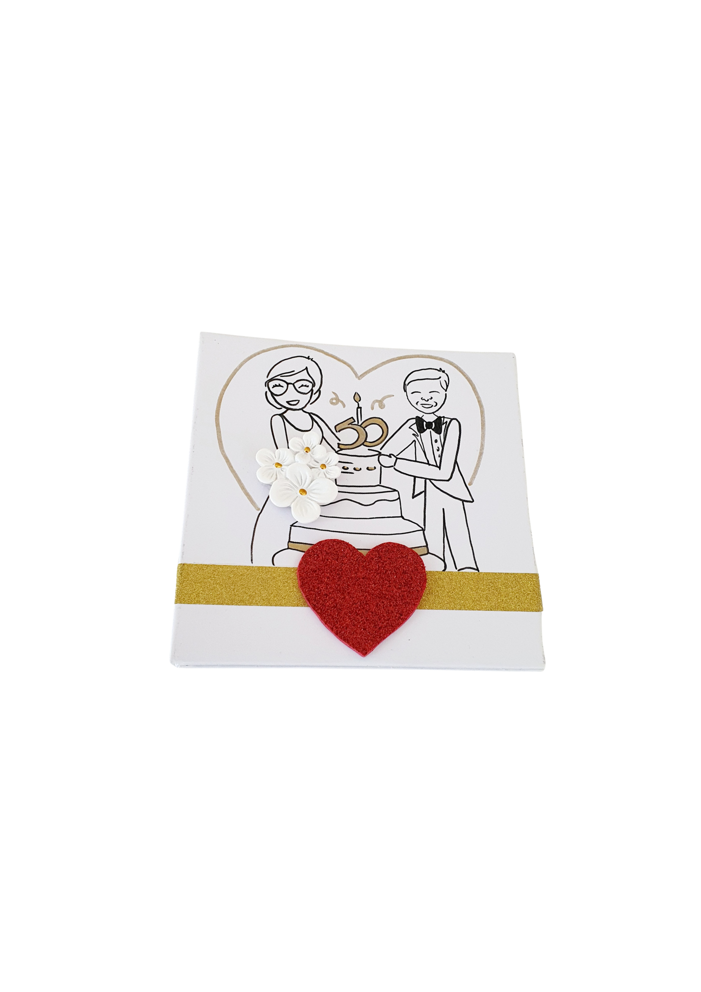 TELA CON RITRATTINO - FIGURA INTERA BIANCO E NERO