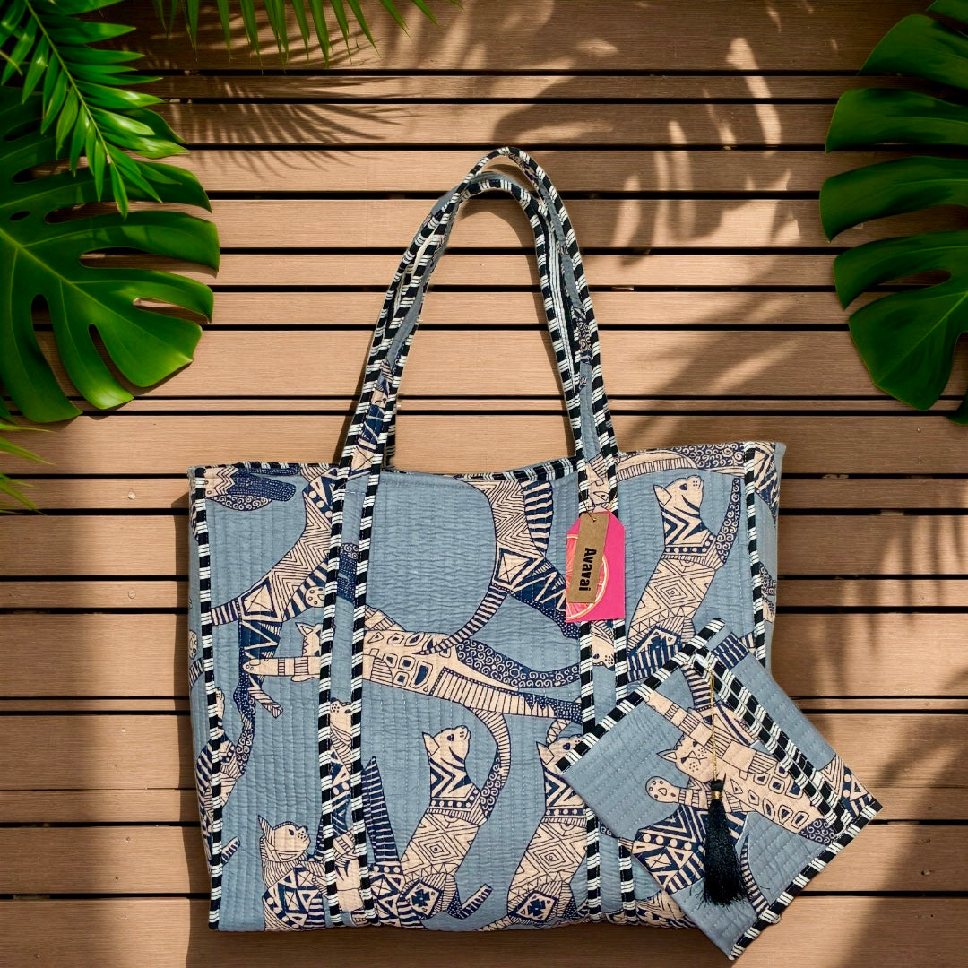 Kitty Tote Bag 🐾 Celeste
