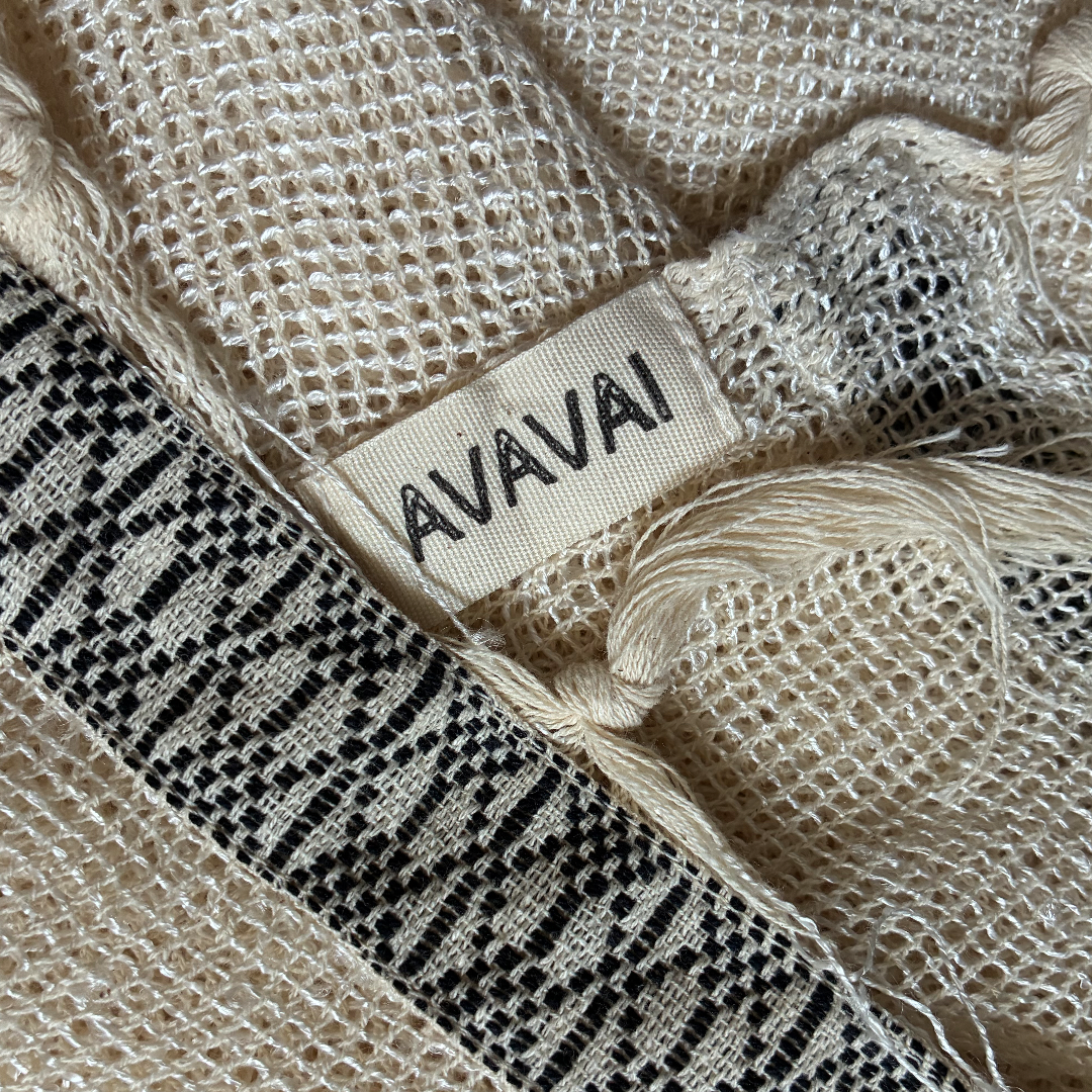 Caftano con Fascia in Cotone Grezzo Naturale 🌱 Avorio