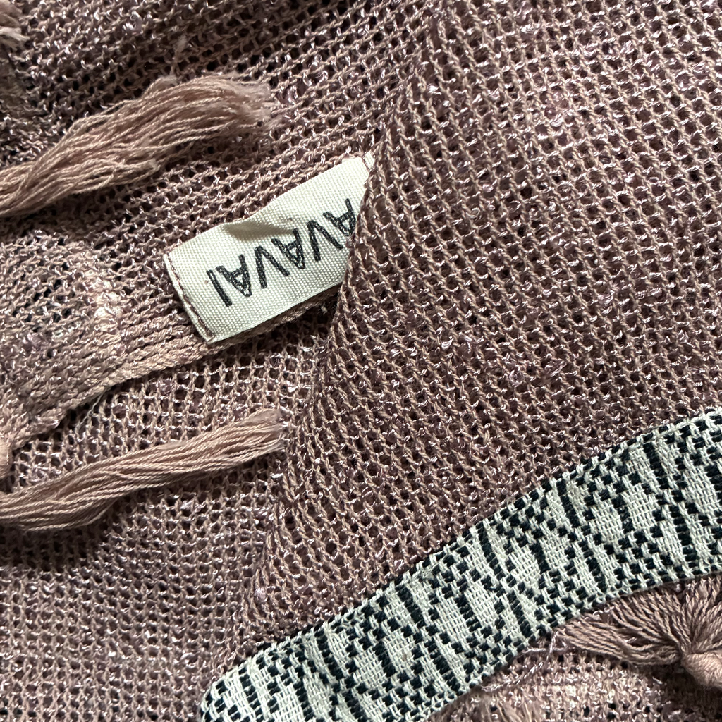Caftano con fascia in cotone grezzo naturale 🌱 Rosa Antico