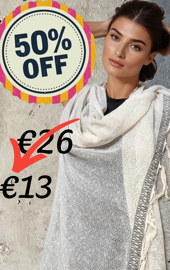 Caftano con Fascia in Cotone Grezzo Naturale 🌱 Avorio
