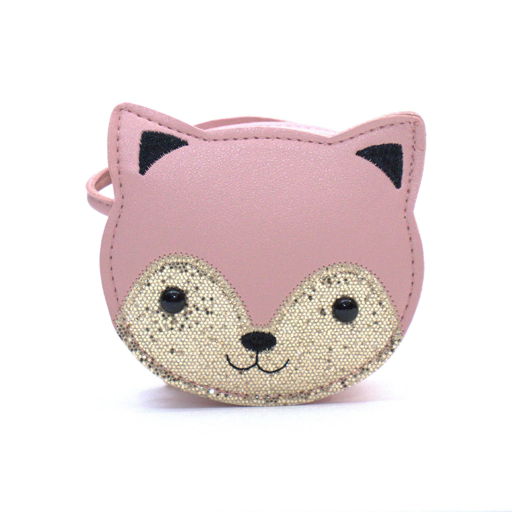 Borsa a tracolla per bambini a forma di gatto rosa Gaspard