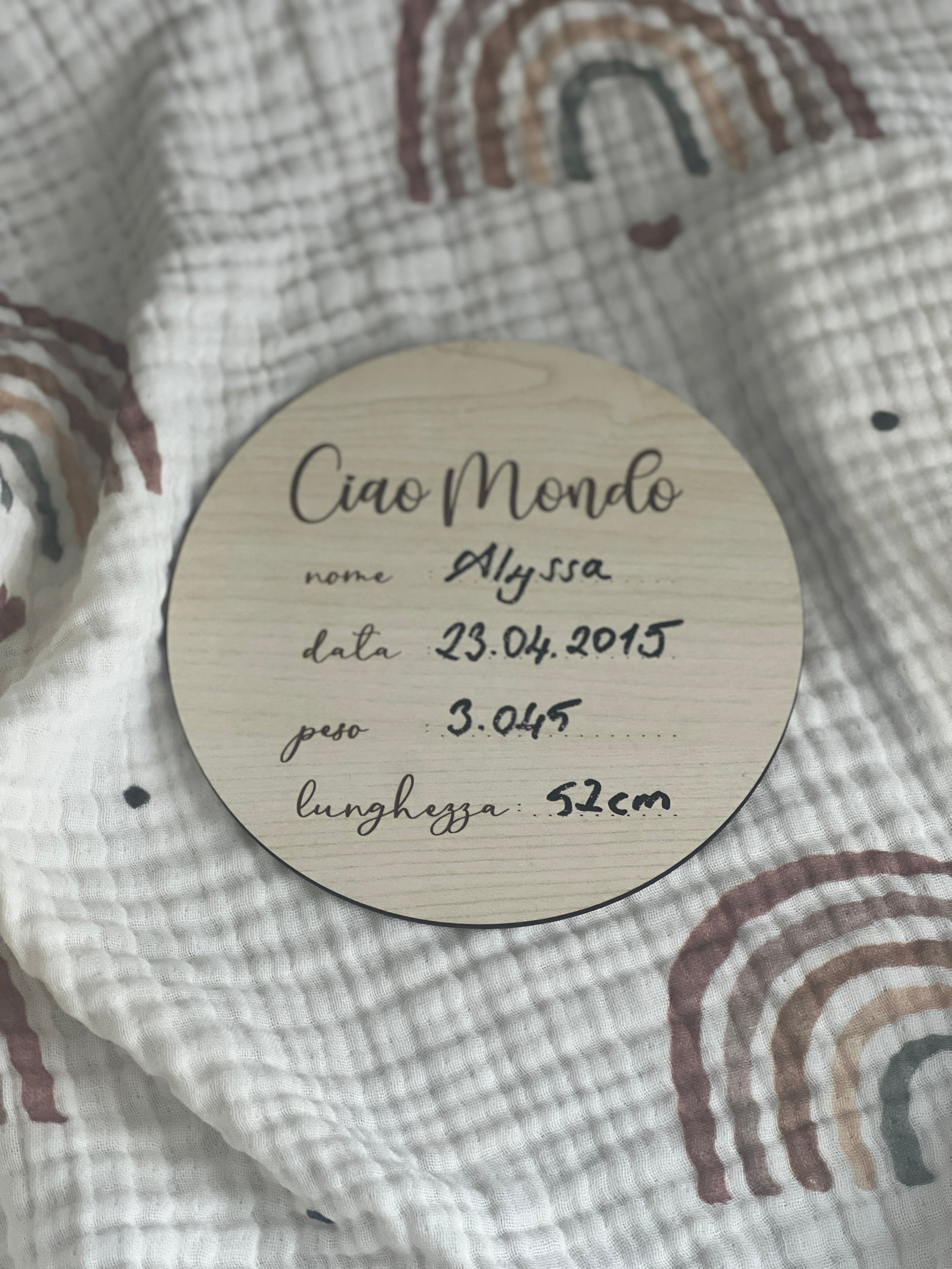 Targhette in Legno Mono