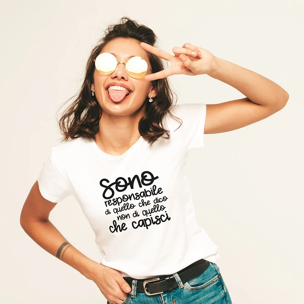 T-shirt Sono Responsabile di Quello che Dico – Maglietta ironica donna e uomo