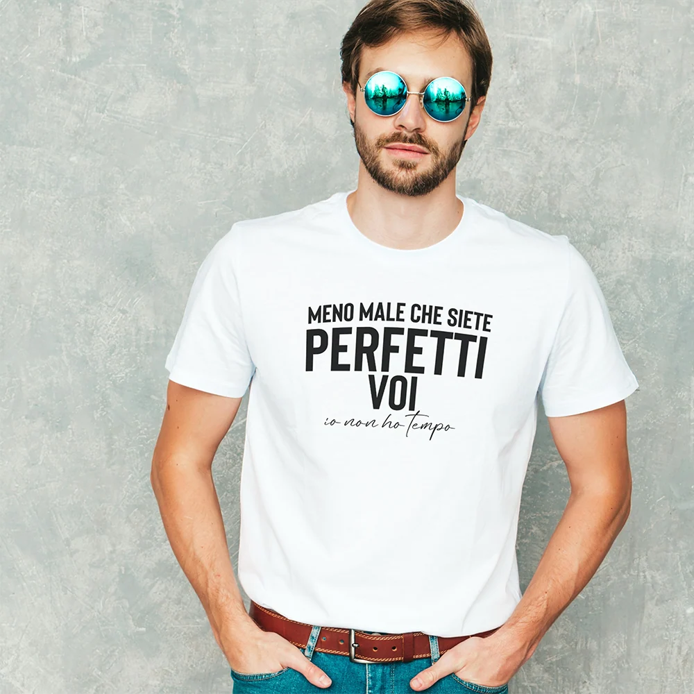 T-shirt Perfetti Voi Io Non Ho Tempo – Maglietta ironica donna e uomo